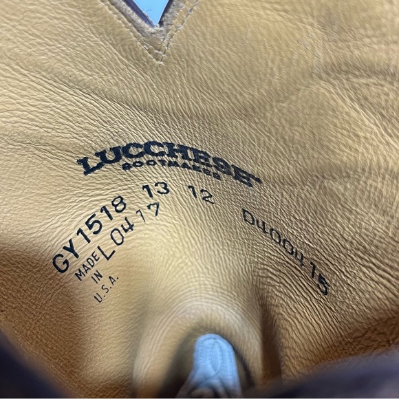 Lucchese Devin Ranch Hand Leather Boots 12 EUC - Picture 9 of 10